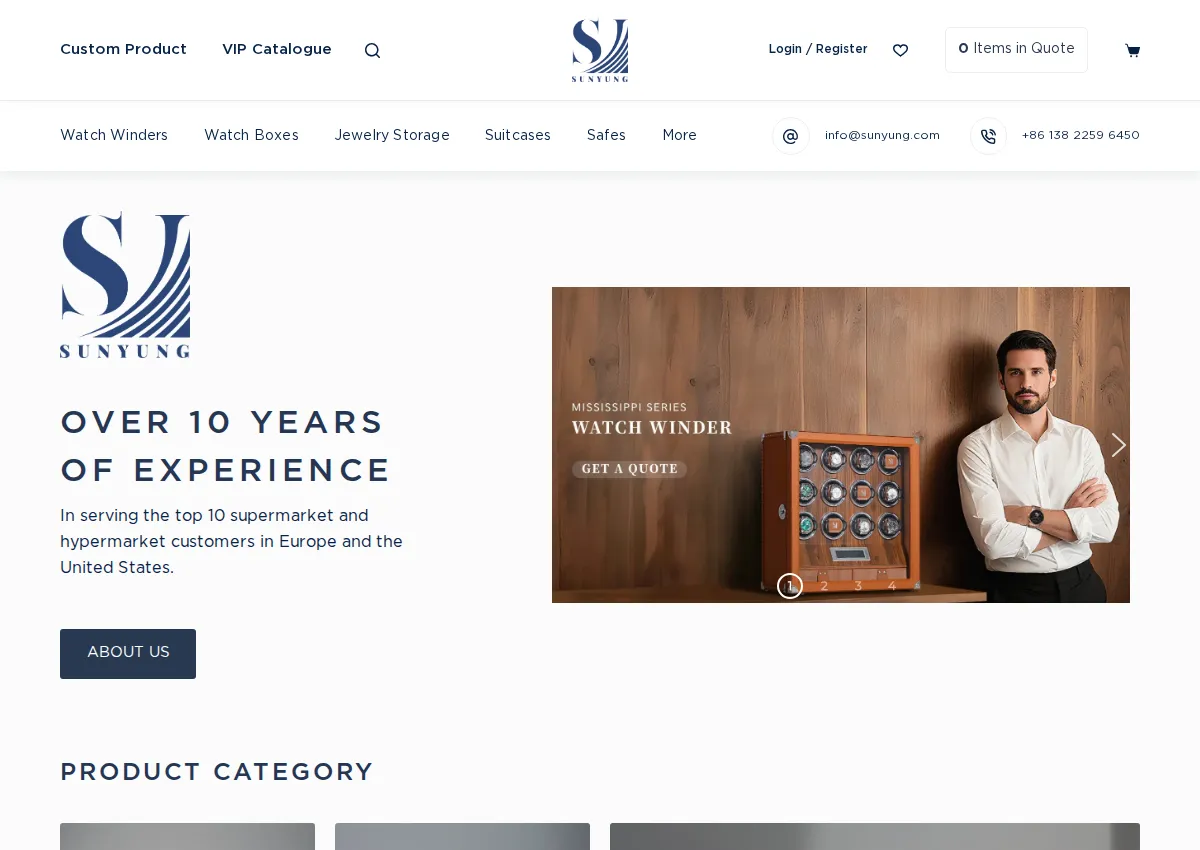 Store homepage