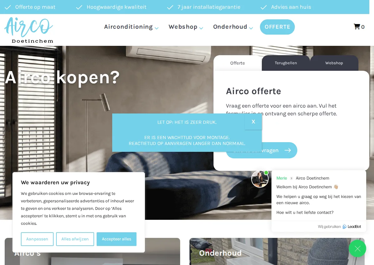 Store homepage