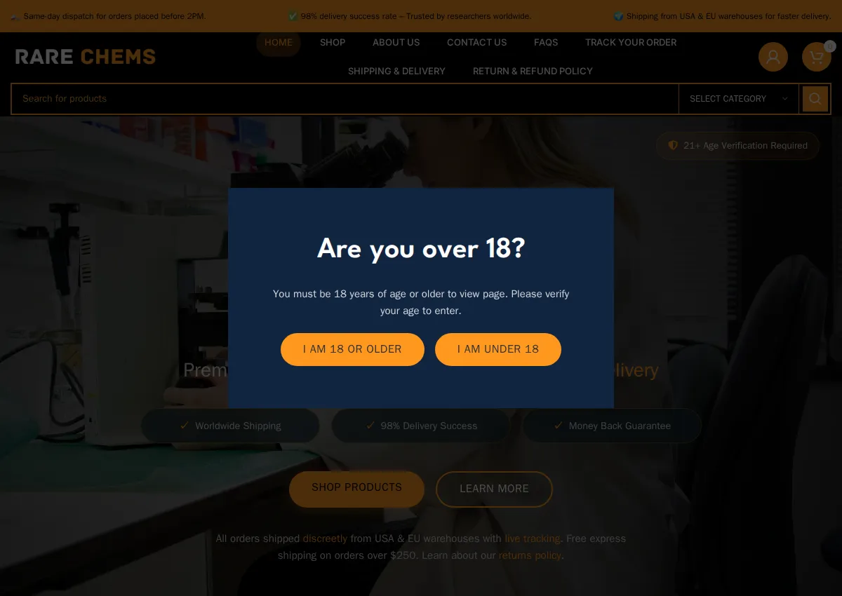 Store homepage