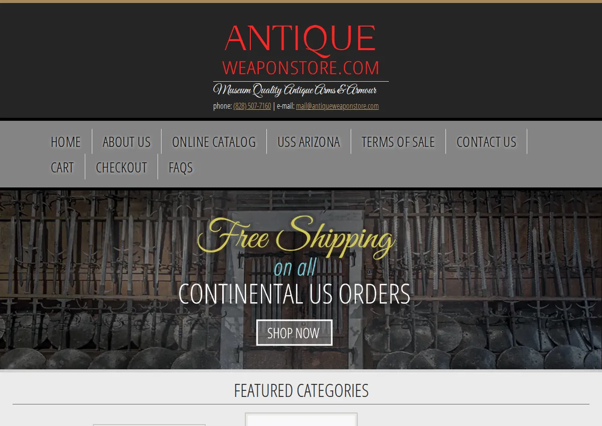 Store homepage
