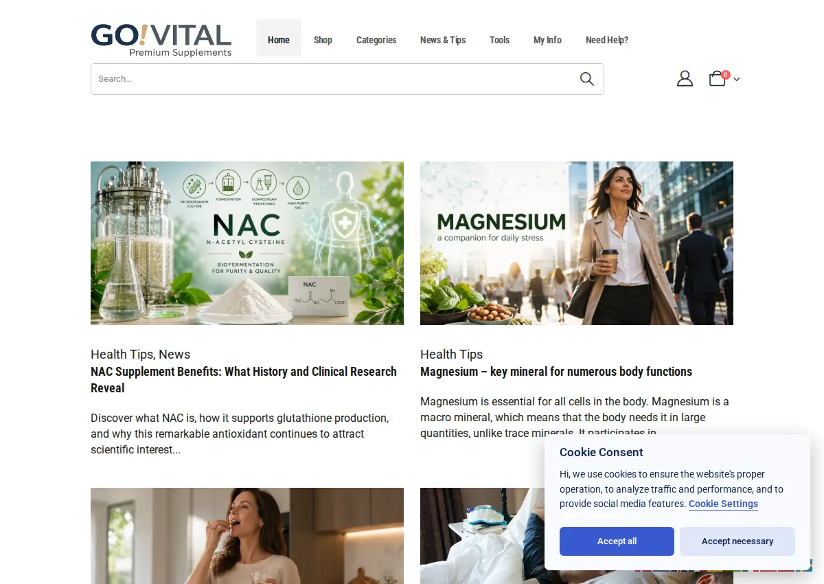 Store homepage