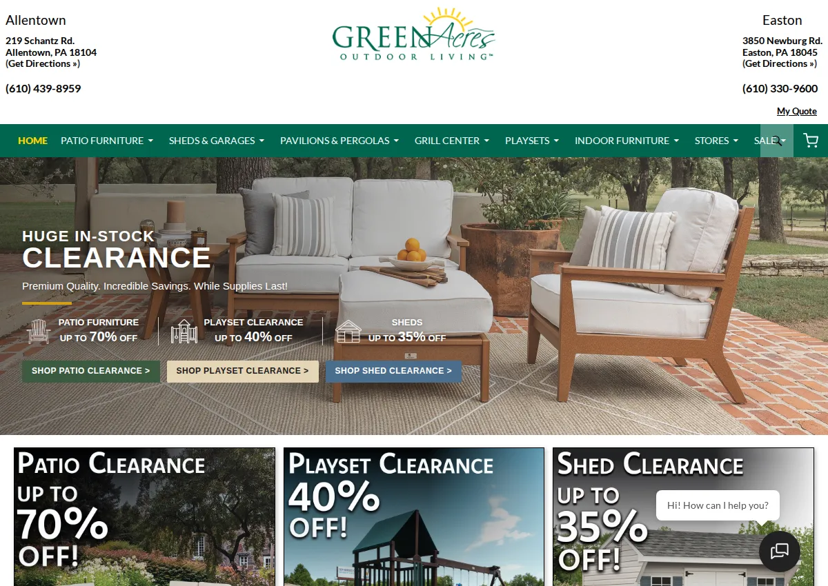 Store homepage