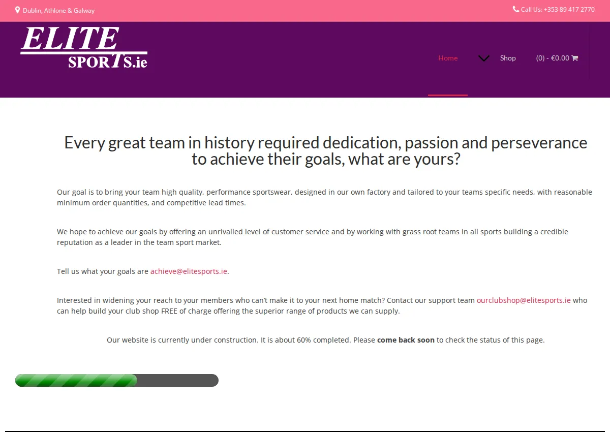 Store homepage