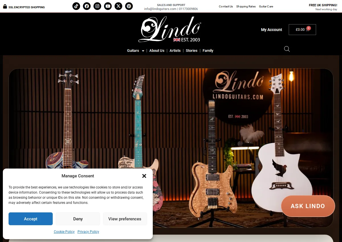 Store homepage