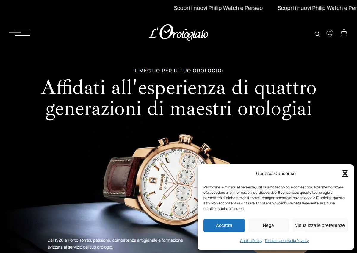 Store homepage