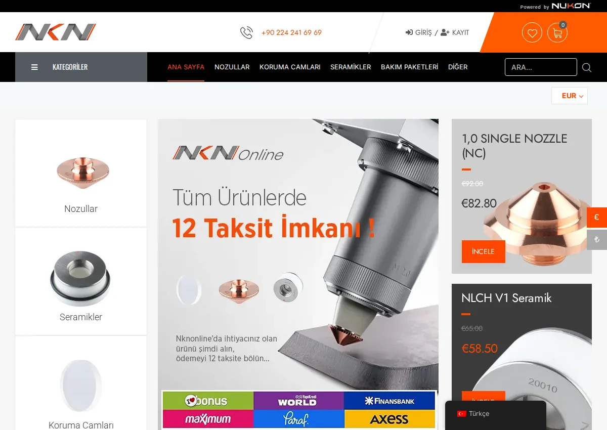 Store homepage