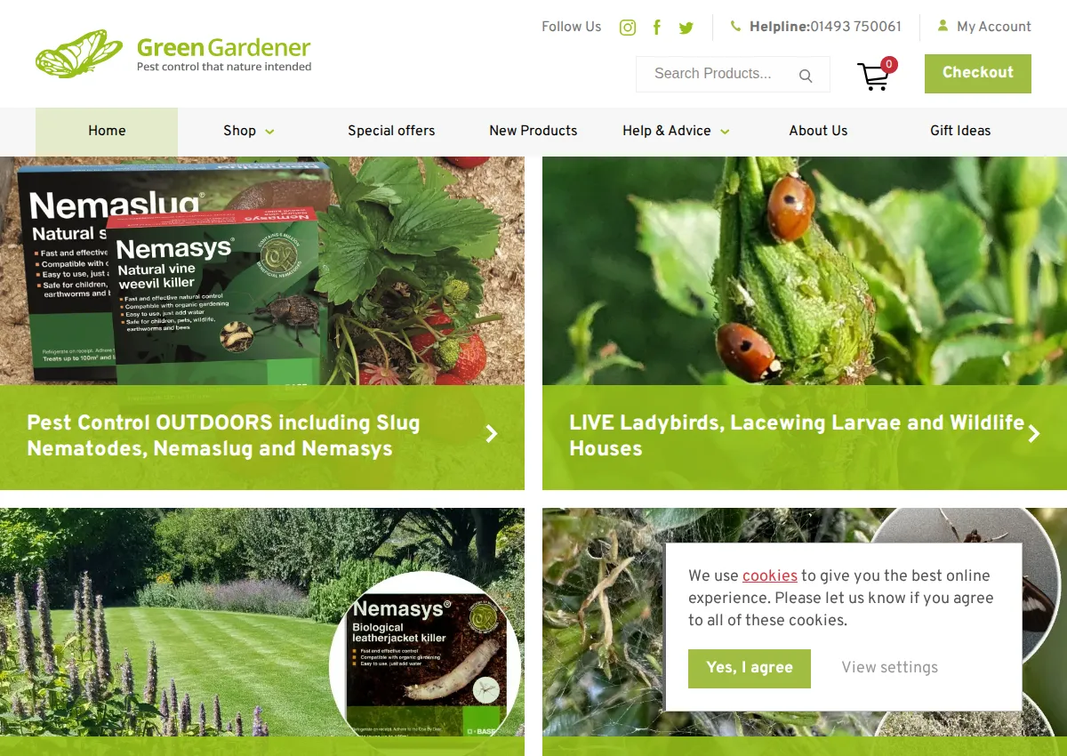 Store homepage