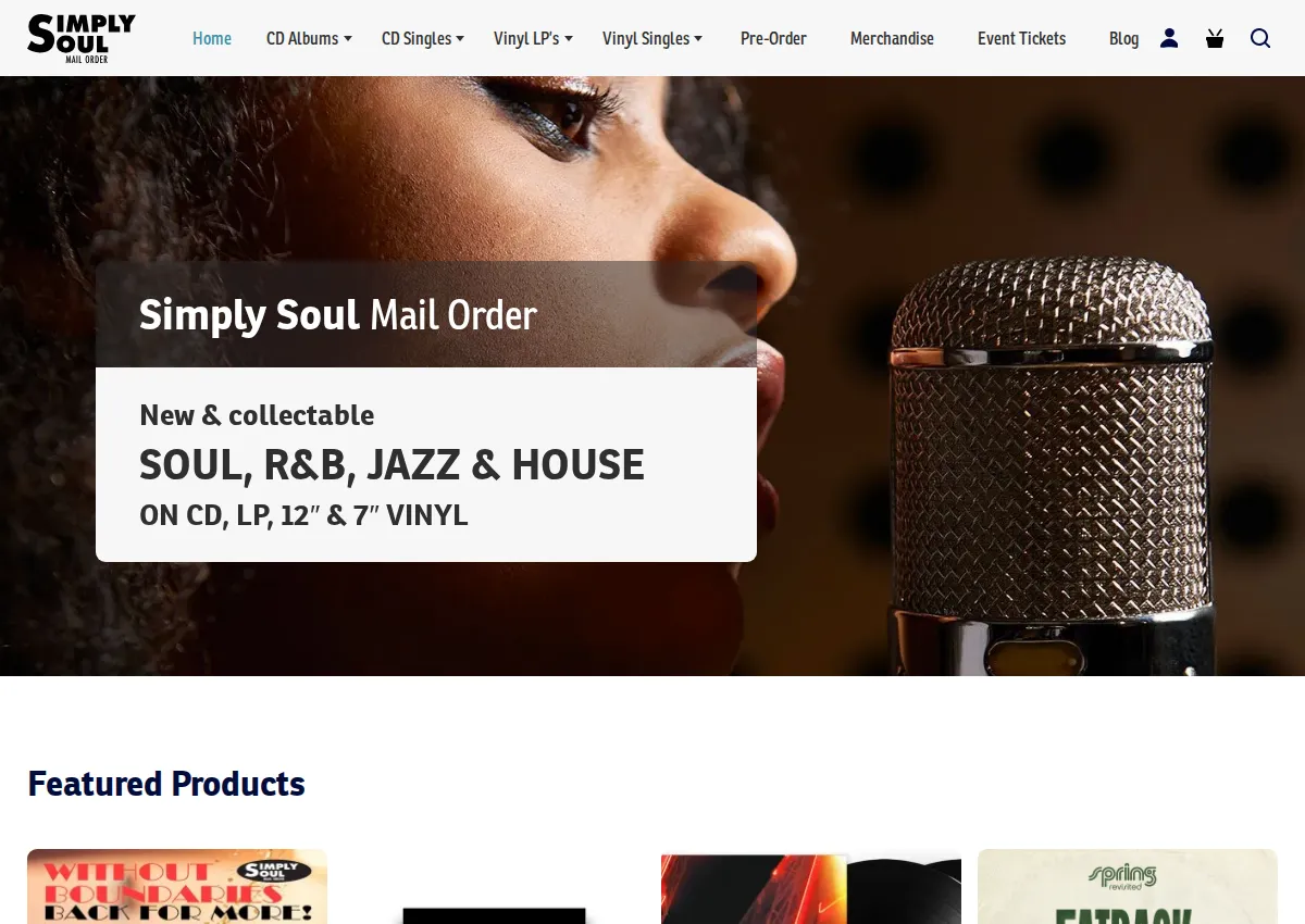 Store homepage