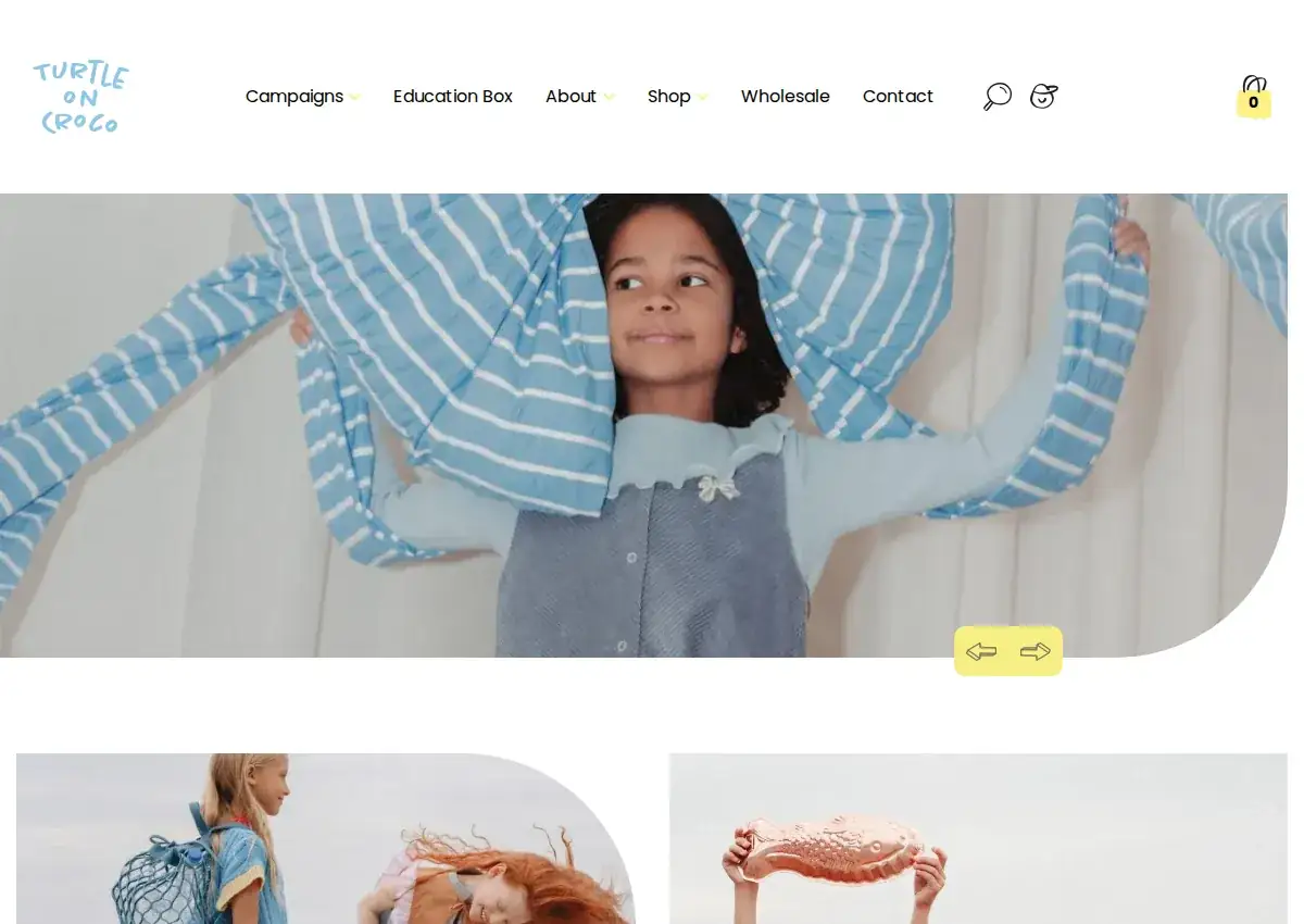 Store homepage