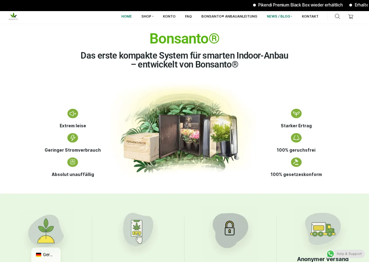 Store homepage