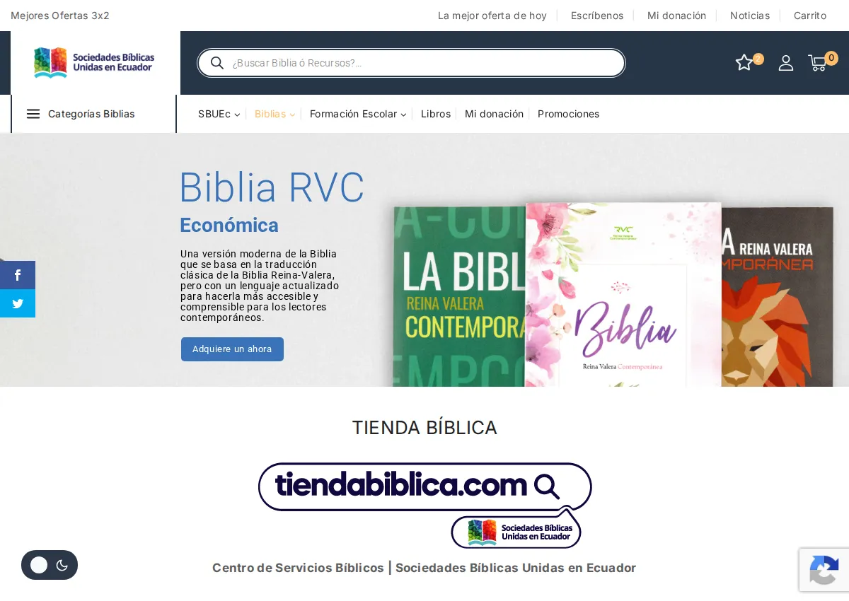 Store homepage