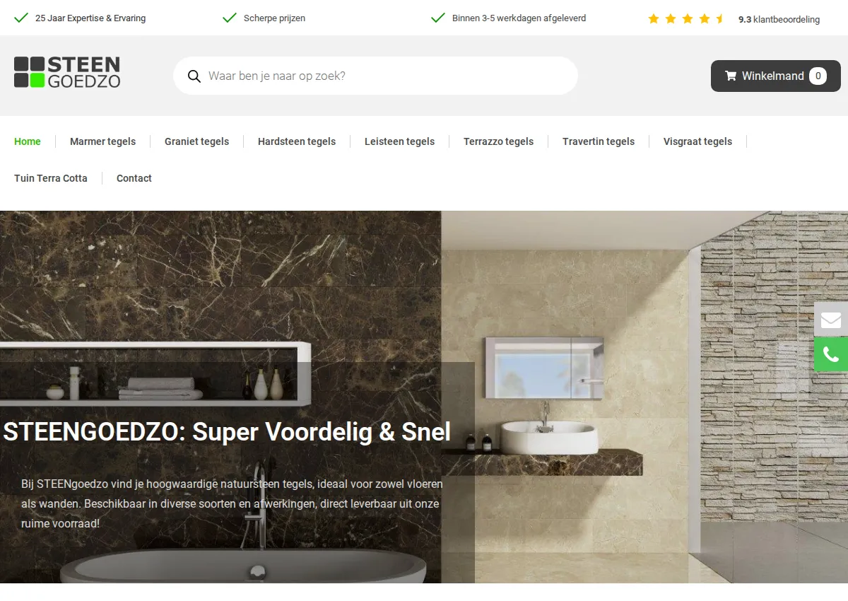 Store homepage