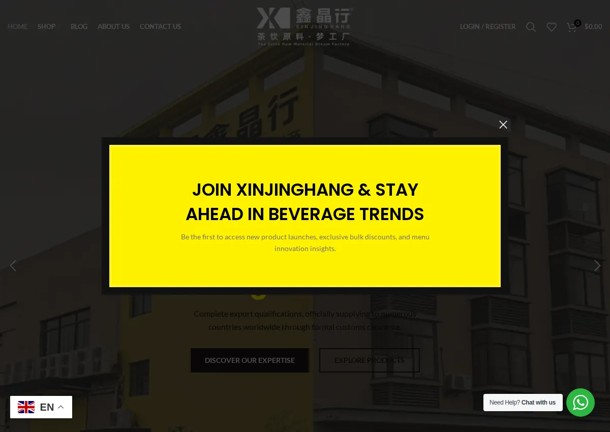 Store homepage