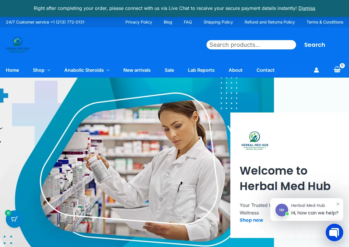 Store homepage