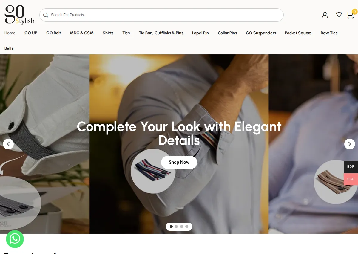 Store homepage