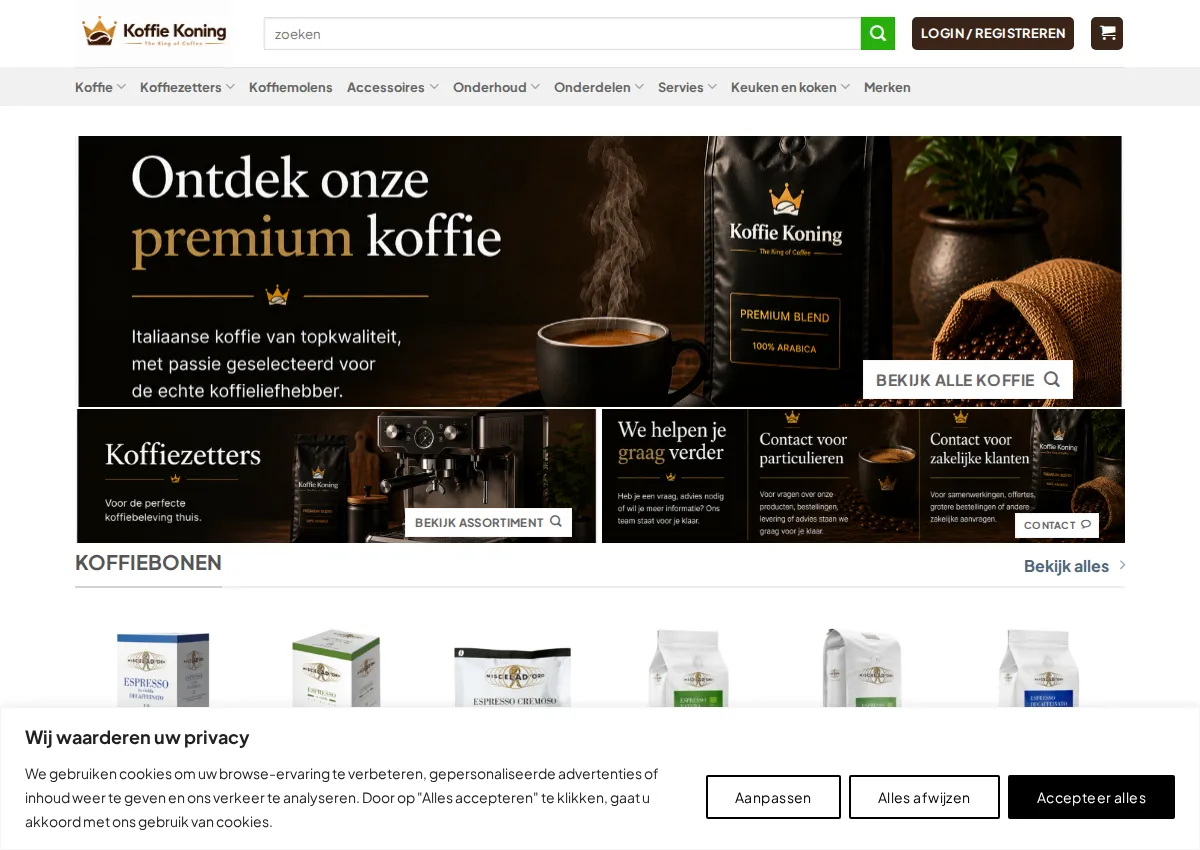 Store homepage