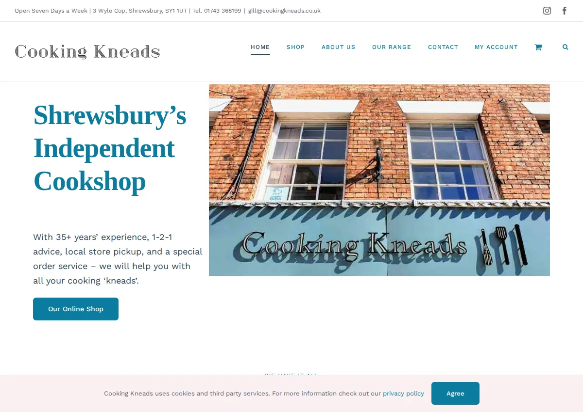 Store homepage