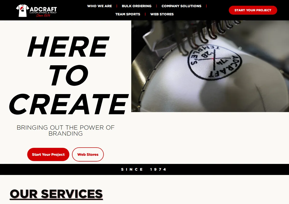 Store homepage
