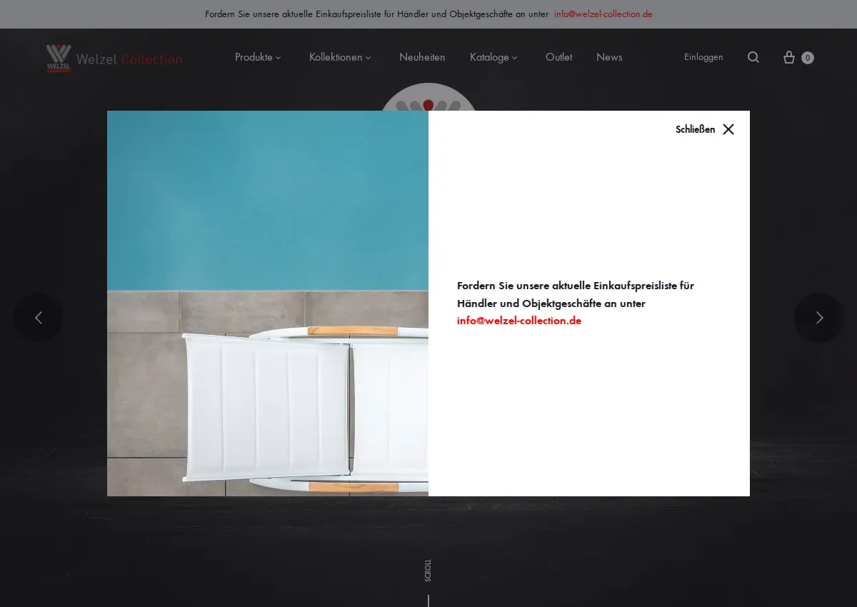 Store homepage