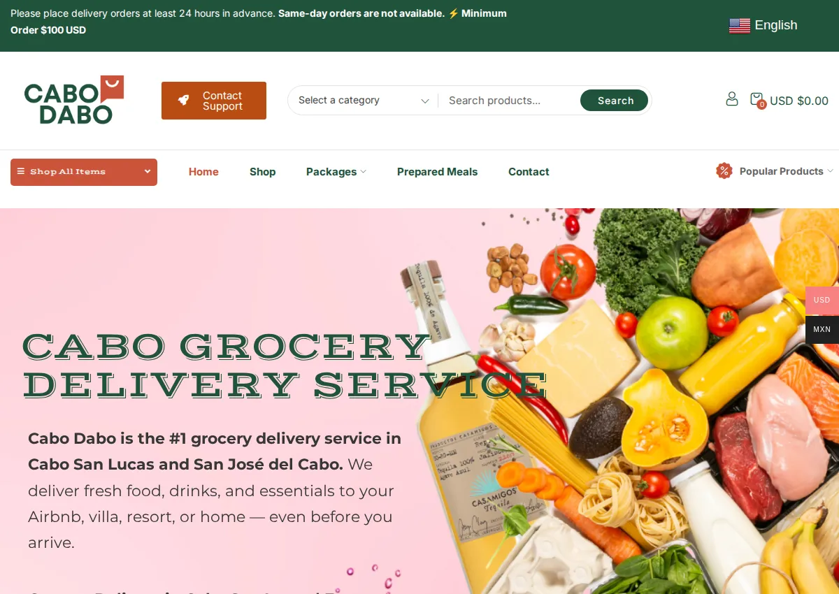 Store homepage