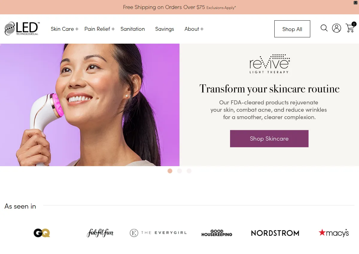 Store homepage