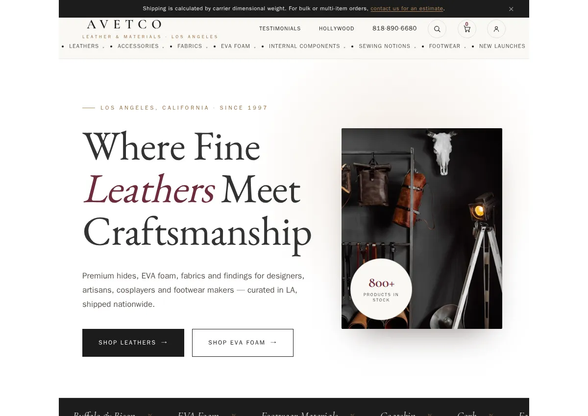 Store homepage