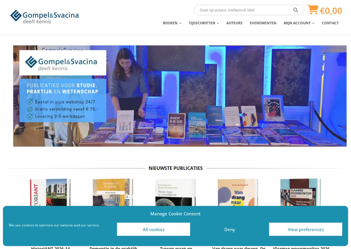 Store homepage