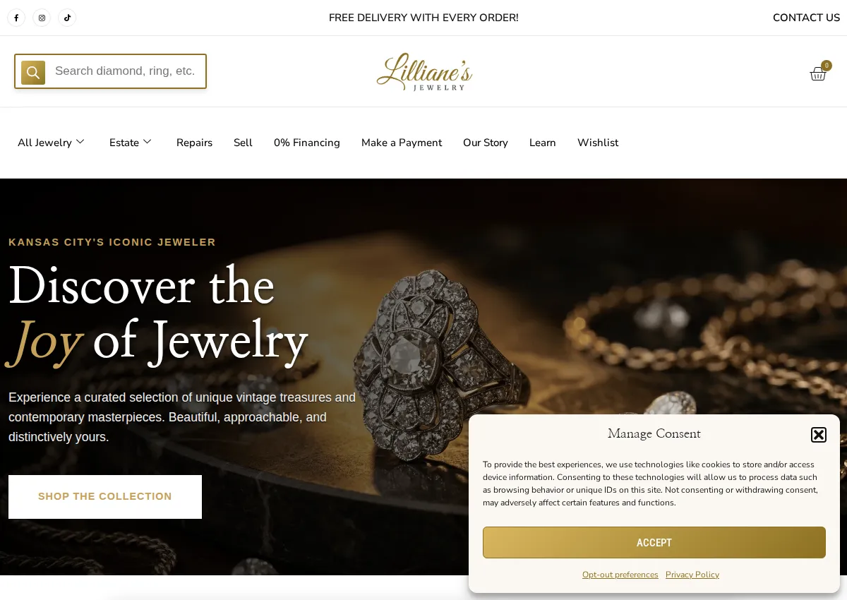 Store homepage