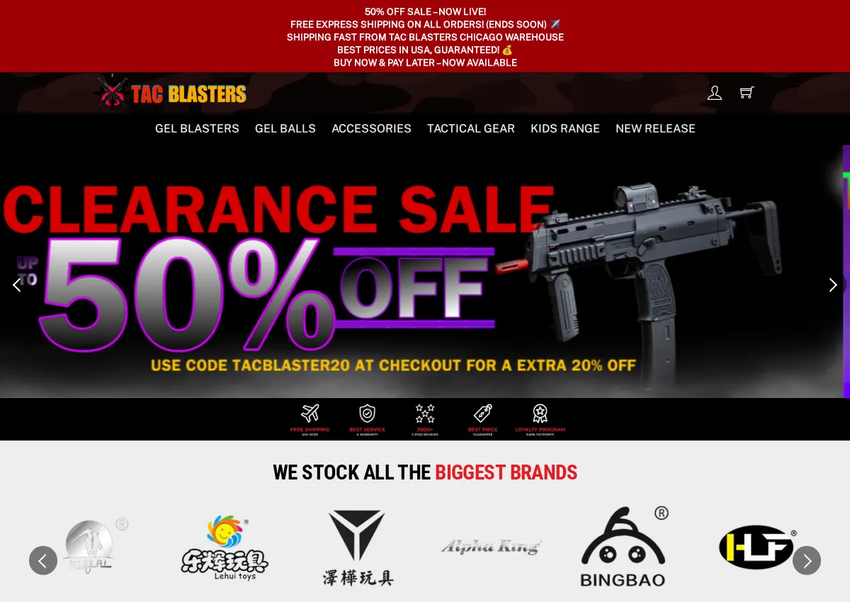 Store homepage