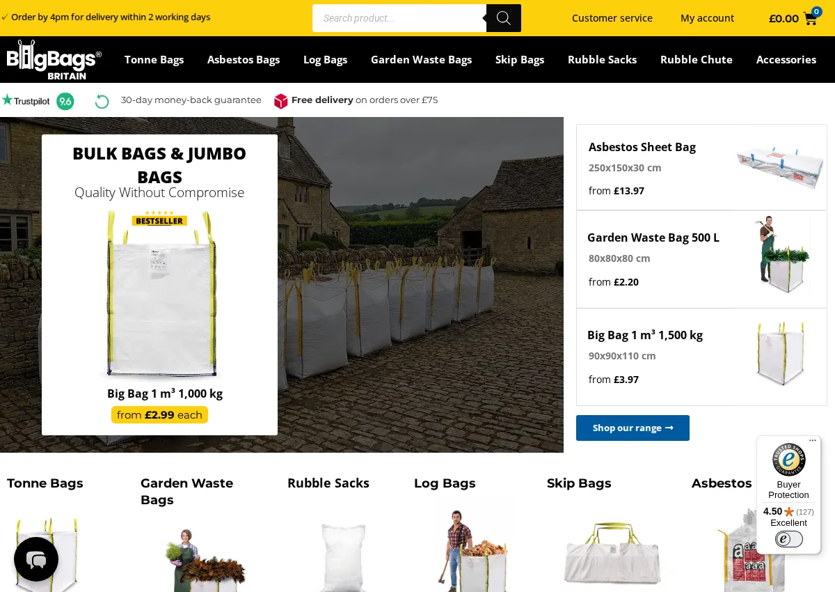 Store homepage