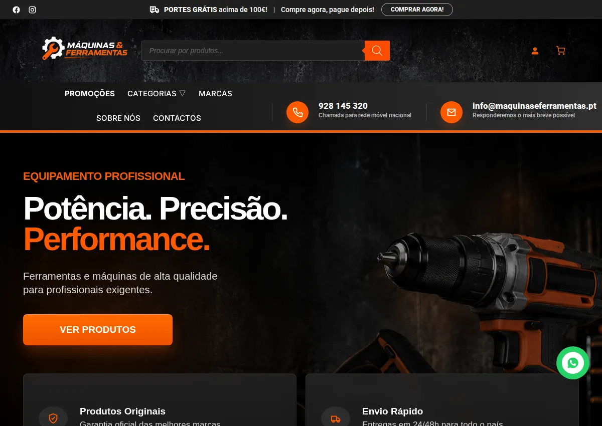 Store homepage