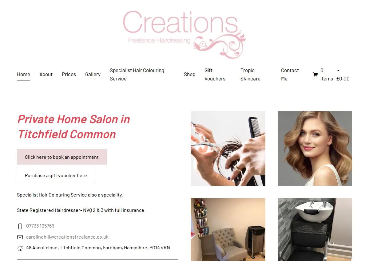 Store homepage