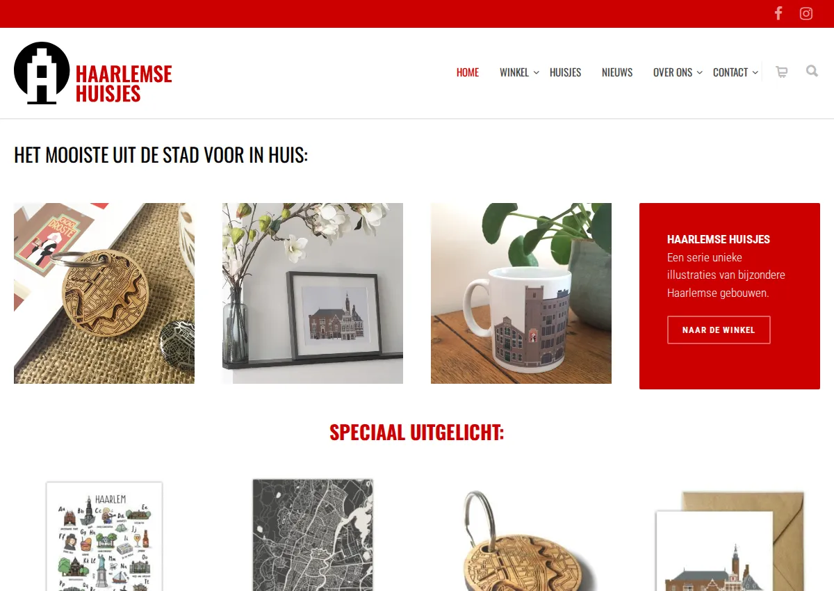 Store homepage