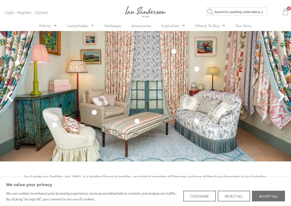 Store homepage
