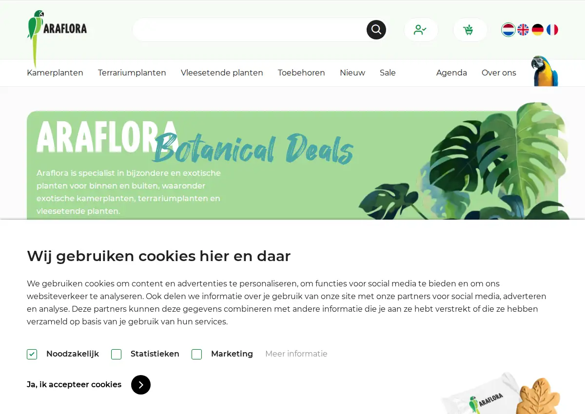 Store homepage