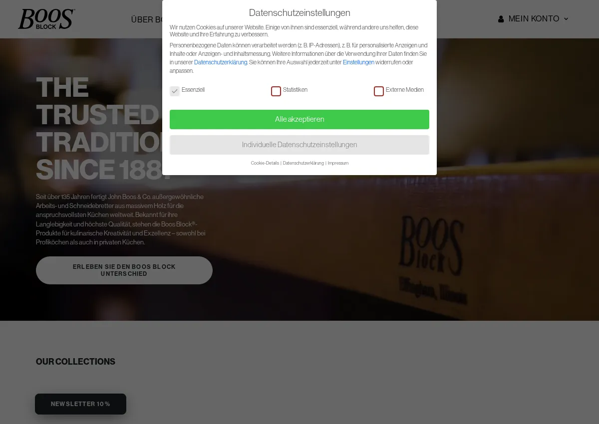Store homepage