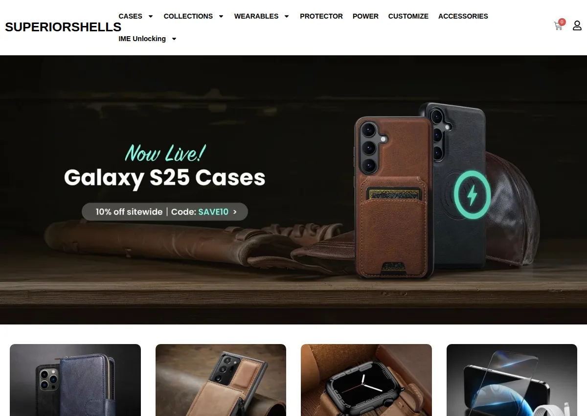 Store homepage