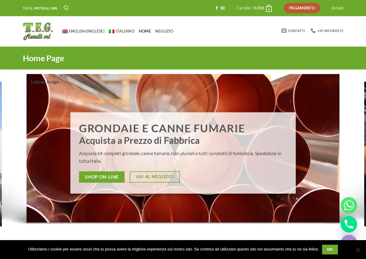 Store homepage