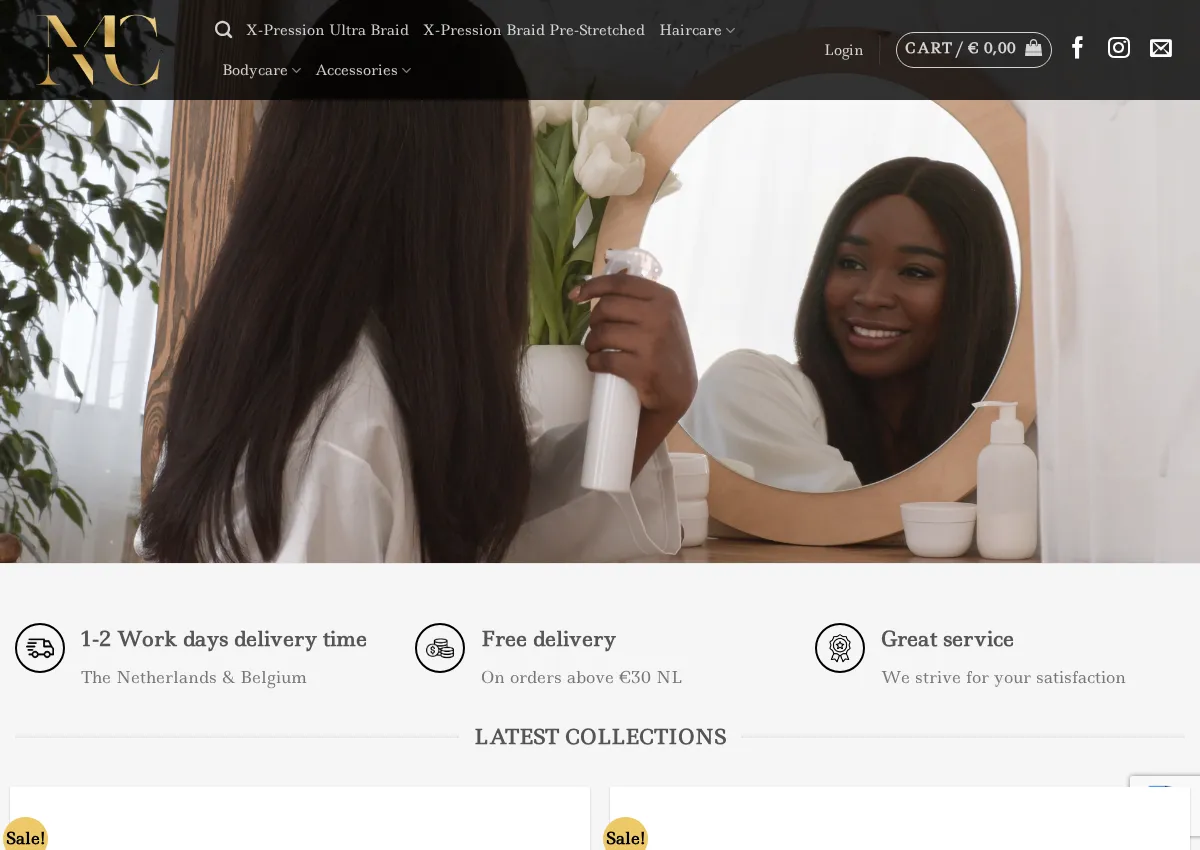 Store homepage