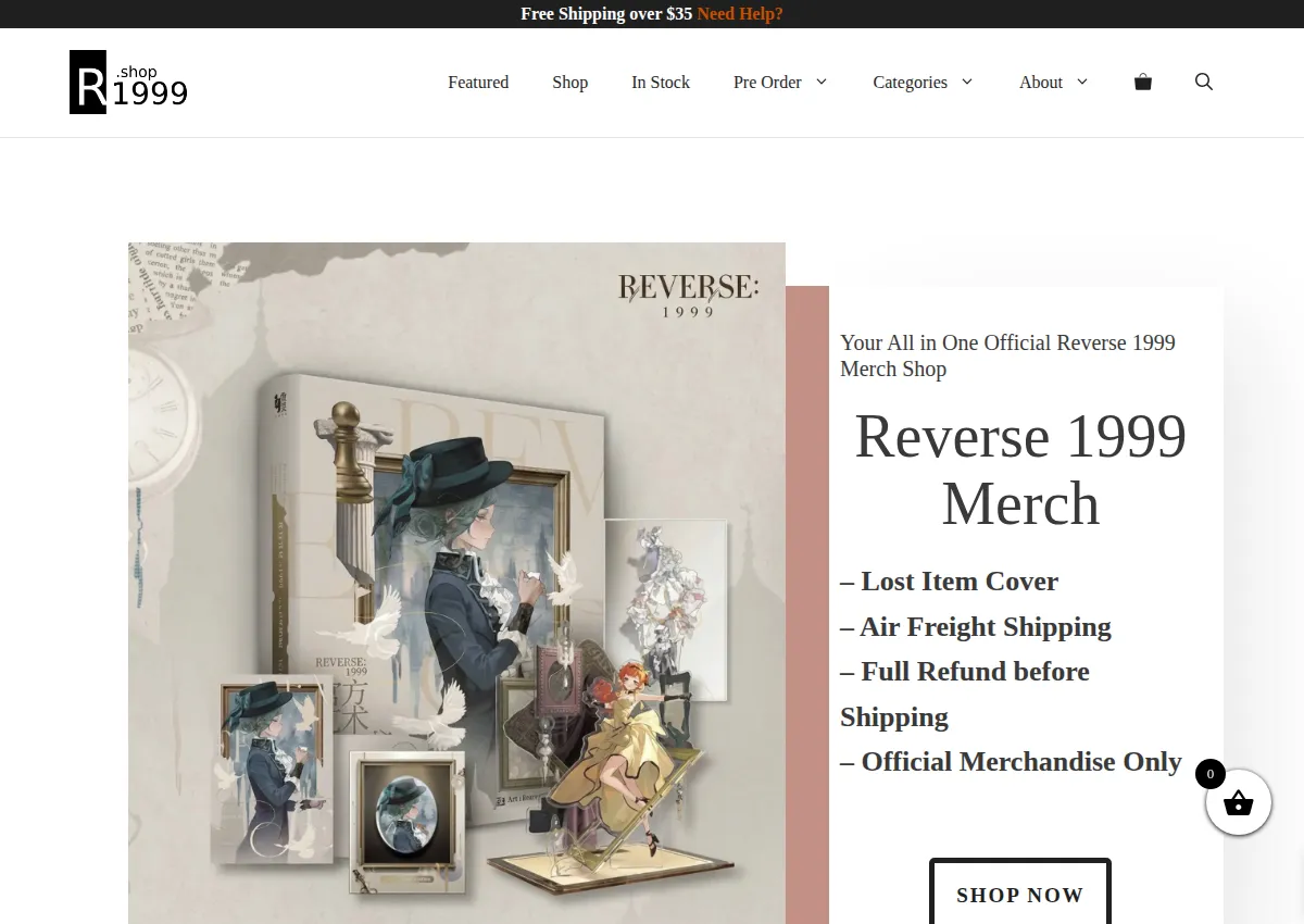 Store homepage