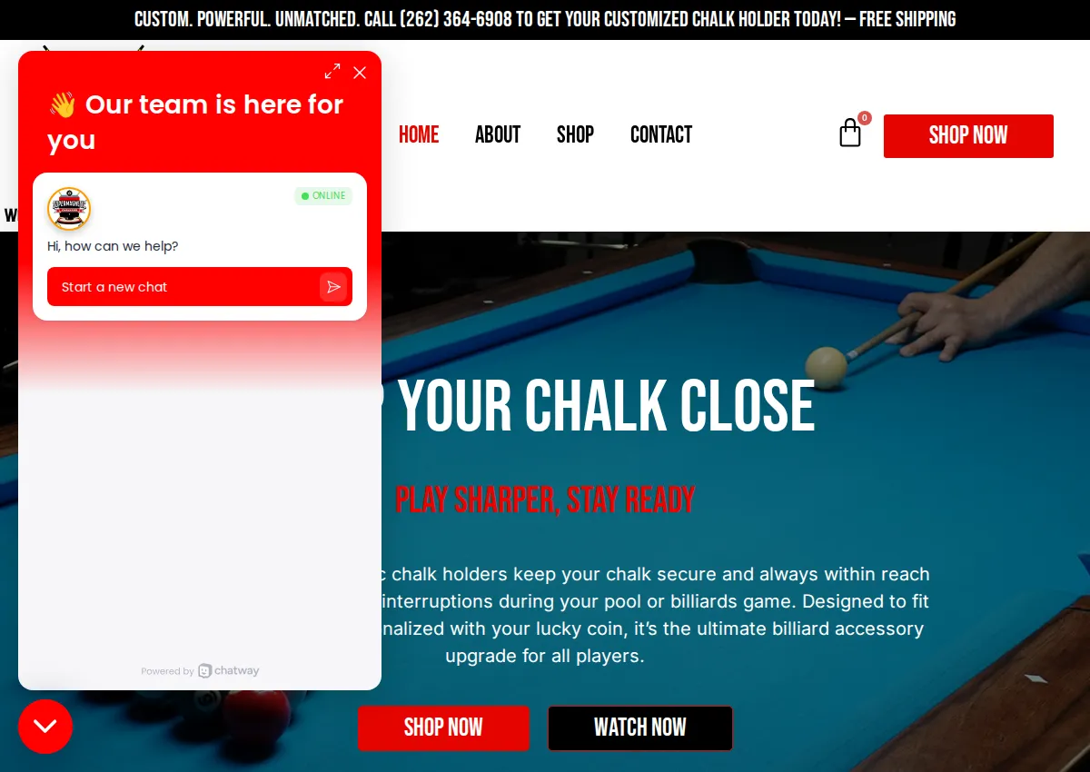 Store homepage