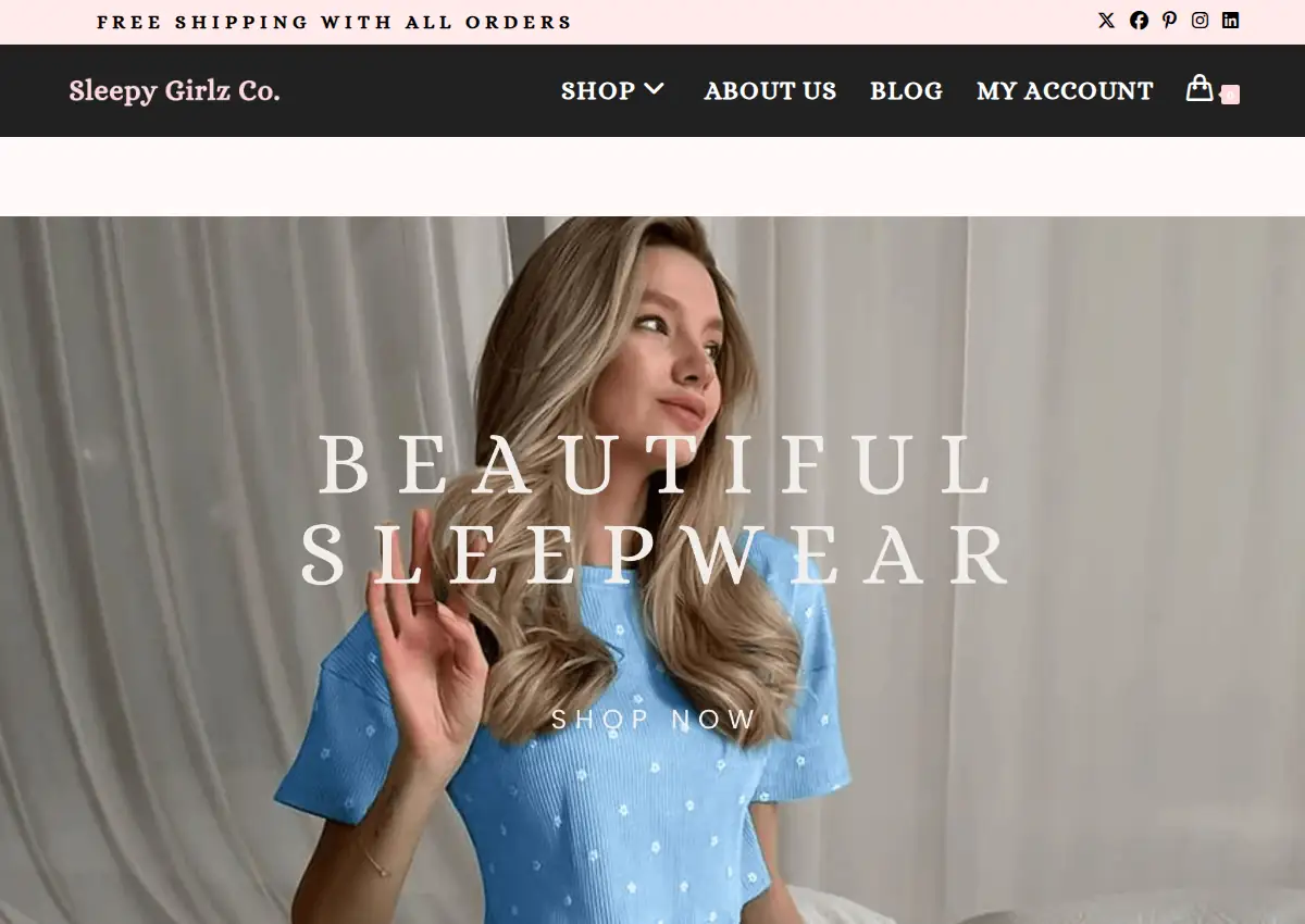 Store homepage