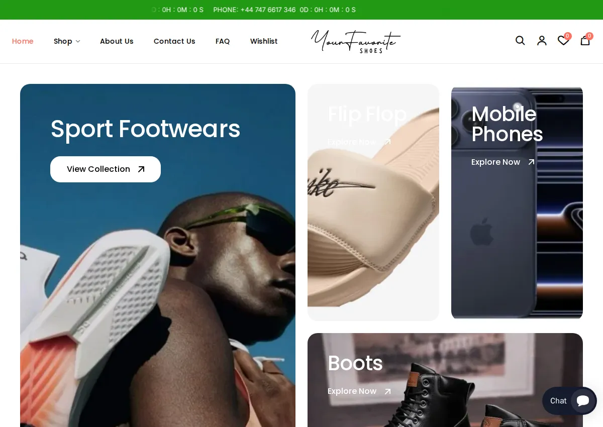 Store homepage