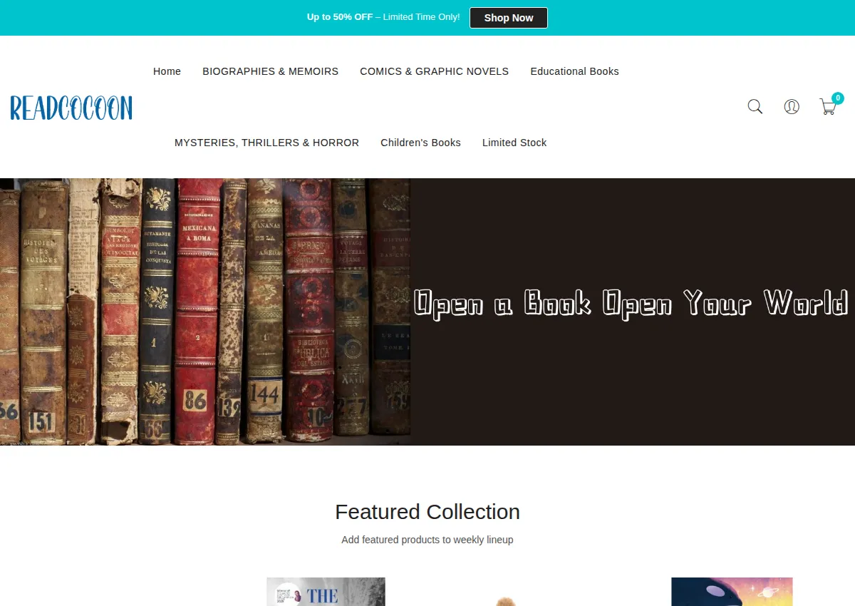 Store homepage