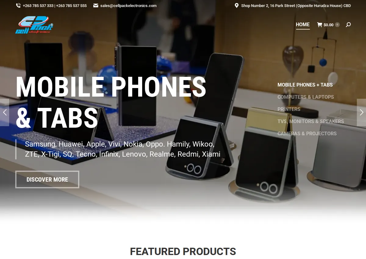 Store homepage