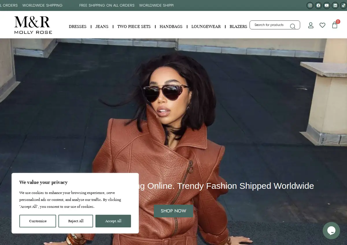 Store homepage