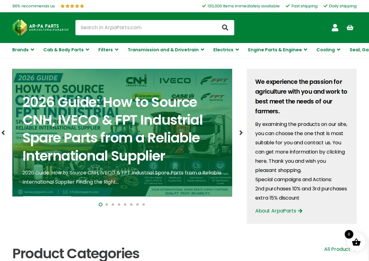 Store homepage