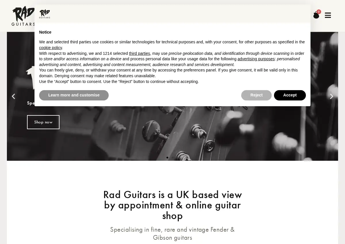 Store homepage