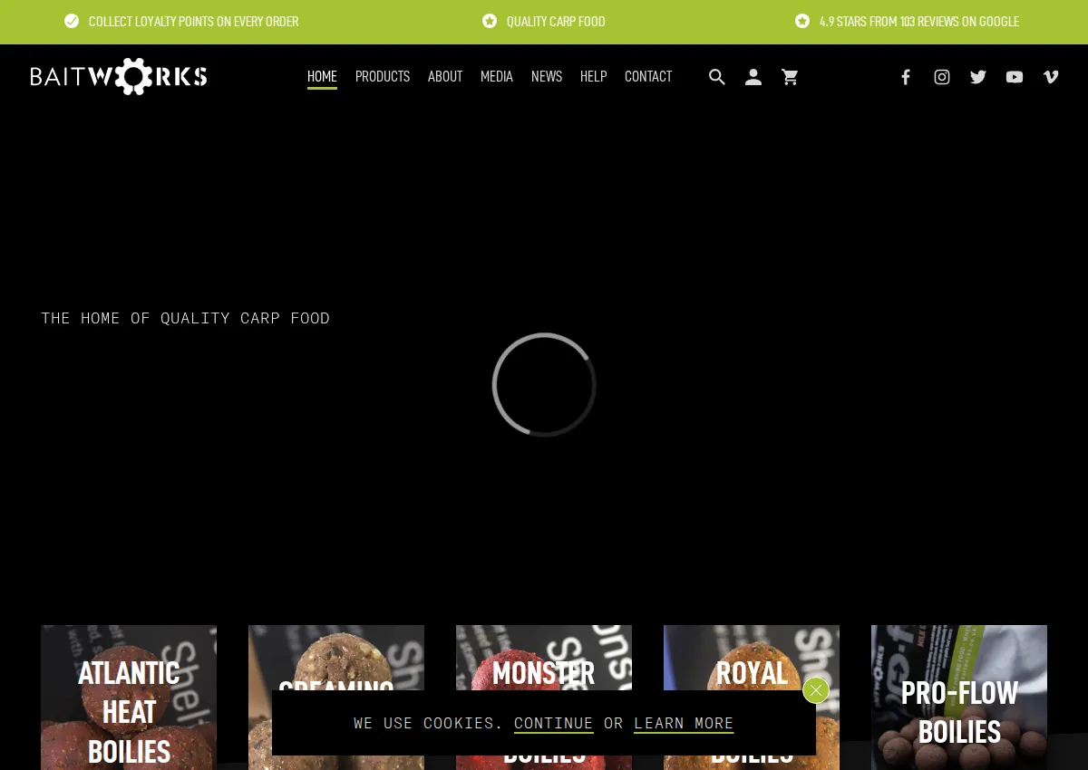 Store homepage