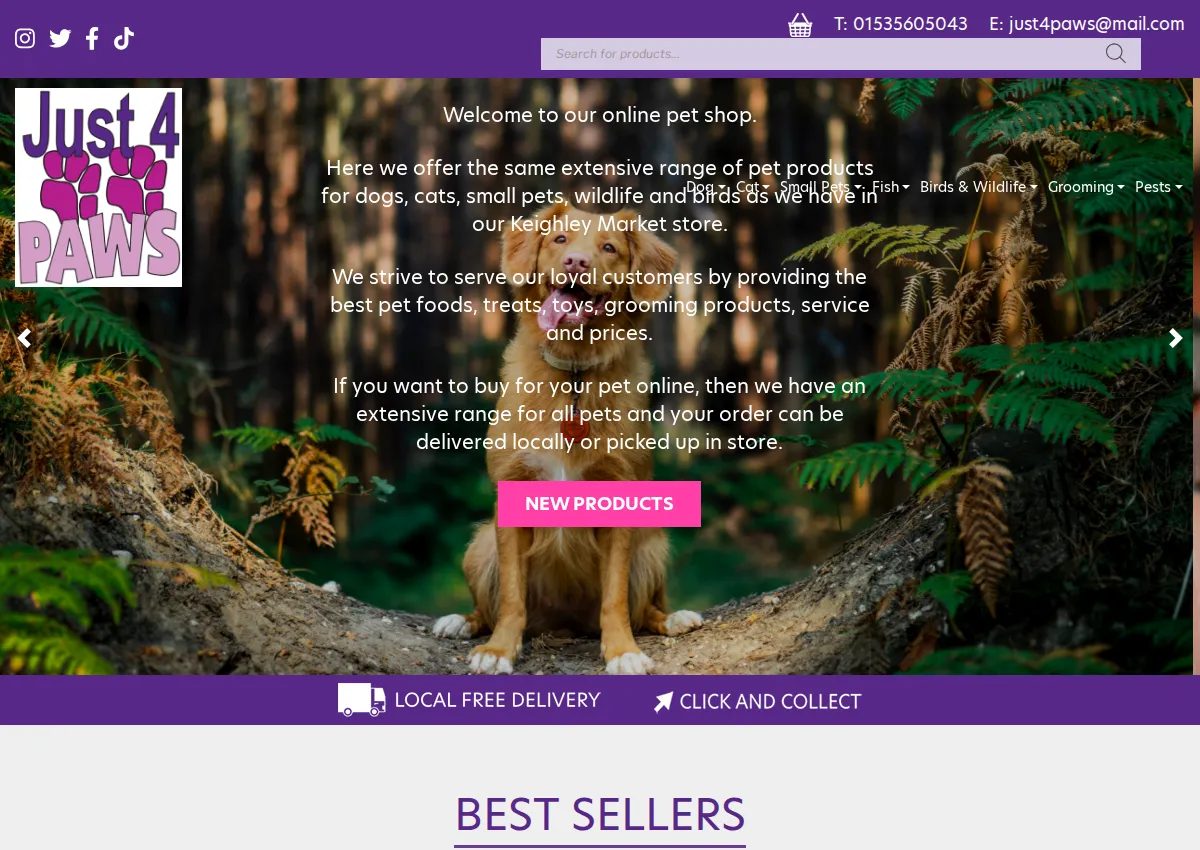 Store homepage